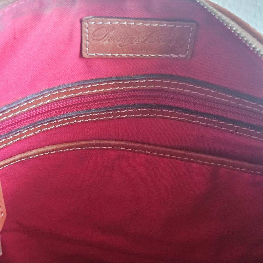 Dooney & Bourke Brown Pebble Leather Hobo Shoulder Bag - Picture 12 of 14